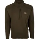 DRAKE MST Breathelite Quarter Zip Pullover Dark Brown - Drake