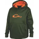 DRAKE Performance Hoodie Green/Orange Plus - Drake