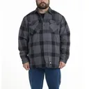 BERNE WORKWEAR Timber Flannel Shirt Jacket Plaid Slate Plus - Berne Workwear