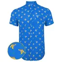 RETRO RIFLE Hawaiian SS Button Down - Organic / Blue Banana - Retro Rifle