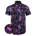 RETRO RIFLE Hawaiian SS Button Down - Tropics / Purple - Retro Rifle