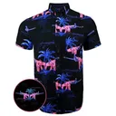 RETRO RIFLE Hawaiian SS Button Down - Palm / Black - Retro Rifle