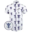 RETRO RIFLE Hawaiian SS Button Down - Glocktopus / White - Retro Rifle
