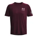 UNDER ARMOUR Men's UA Tech Freedom Short Sleeve - Maroon - Under Armour