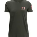 UNDER ARMOUR Women's UA Freedom Banner T-Shirt (Green-Pink) - Under Armour