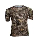 WORLD FAMOUS Wicking Stretch T-Shirt Neon Grn Piping-Burly/Tan - World Famous