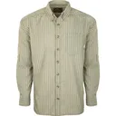DRAKE Featherlite Check Shirt L/S Midnight Grey Plus Sz - Drake