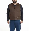 BERNE WORKWEAR Hi-Country Washed V-Neck Vest Bark - Berne Workwear