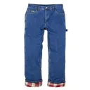 BERNE WORKWEAR Heartland Flannel-Lined Denim Dungaree Stone Wash - Berne Workwear