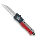 COBRATEC Medium Texas Flag CTK-1 Wharncliffe Not Serrated - Cobratec