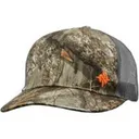 NOMAD CLOTHING Mark Flatbill Trucker Hat RT Edge Blaze Logo - Nomad Clothing