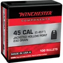 WINCHESTER AMMO Reloading Bullets JHP 45 Auto 230 Grain 100rd - Winchester