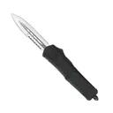 COBRATEC Medium Black FS-3 Dagger 1 Side Serrated - Cobratec