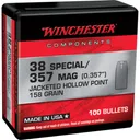 WINCHESTER AMMO Reloading Bullets 38 Spl/357 Mag 158 Grain 100rd - Winchester