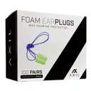 AXIL Foam Ear Plugs Green 100 Pair with Lanyard - Axil