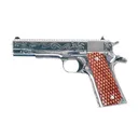COLT 1911 Government Custom Wood Snake 45 ACP 5" 7rd - Stainless - Colt