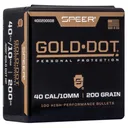 SPEER AMMO Reloading Bullets HP Bullet 10mm 200 Grain 100rd - Speer