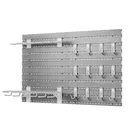 SAVIOR EQUIPMENT Wall Rack System, 10x 24" Alum SW Gray - Savior Equipment