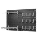 SAVIOR EQUIPMENT Wall Rack System, 10x 24" Alum Obsidian Black - Savior Equipment