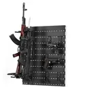 SAVIOR EQUIPMENT Half Wall Rack System, 5x 24" Alum Obsidian Black - Savior Equipment