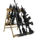 SAVIOR EQUIPMENT Collapsible Mobile Gun Display Rack RAL8000 Tan - Savior Equipment