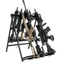 SAVIOR EQUIPMENT Collapsible Mobile Gun Display Rack Obsidian Black - Savior Equipment