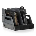 SAVIOR EQUIPMENT 4 Pistol Revolver Storage Gun Rack SW Gray - Savior Equipment