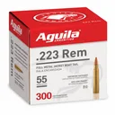 AGUILA AMMO 223 Rem 55gr Full Metal Jacket Boat Tail Ammunition | 300 Rounds - Aguila Ammunition