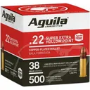 AGUILA AMMO 22LR 38gr Super Extra Hollow Point Ammunition | 500 Rounds - Aguila