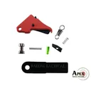 APEX TACTICAL M&P Shield Red Flat Faced Enh Trigger/Duty Kit - Apex Tactical