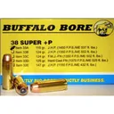 BUFFALO BORE 38 Super +P 115Gr JHP (1450FPS/ME 537 ft lbs) 20rd - Buffalo Bore