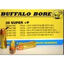 BUFFALO BORE 38 Super +P 124Gr JHP (1350FPS/ME 502 ft lbs) 20rd - Buffalo Bore Ammunition