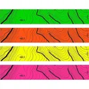 WHITEWATER ARCHERY YELLOW FLUORESCENT THIN LINE TOPO MAP ARROW WRAPS - White Water Archery