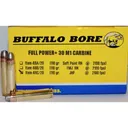 BUFFALO BORE 30 Carbine 110Gr JHP (2100FPS/ME 1077 ft lbs) 20rd - Buffalo Bore