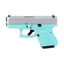 Glock G26 9mm 3.43" 10rd Pistol - Silver | Robins Egg Blue - Glock