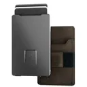 GROOVE LIFE Leather Wallet Gun Metal & Brown - Groove Life
