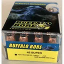 BUFFALO BORE 45 Super 185Gr JHP (1300FPS/ME 694 ft lbs) 20rd - Buffalo Bore
