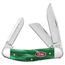 CASE KNIVES Smooth Green Pearl Kirinite Sowbelly - Case Knives