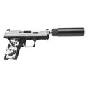 FUSION FIREARMS XF 9mm 4.25" 17rd - Chrome w/ MUTE Suppressor - Fusion Firearms