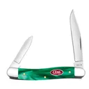 CASE KNIVES Smooth Green Pearl Med Pen - Case Knives