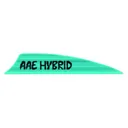 ARIZONA ARCHERY Hybrid 1.85 Vanes Teal 1.85" 100pk - AAE Archery