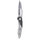 CRKT Nucleus Frame Lock Folding EDC Pocket Knife - Black & Gray w/ Carbon Fiber Overlay Handle - Crkt