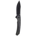 CRKT Padawan Frame Lock Folding EDC Pocket Knife - Black w/ Carbon Fiber Overlays Handle - Crkt