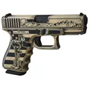 GLOCK G43X MOS 9mm 3.41" 10rd Tan/Black Breakup Pattern - Glock