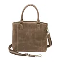 GUN TOTE'N MAMAS Distressed Leather RFID Hobo Purse Gray - Gun Tote'n Mamas