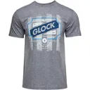 GLOCK Blue Line Tee Gray Ringspun Short Sleeve XL - Glock