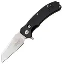 ELITE TACTICAL KNIVES Readiness 3.5" Combo Drop Point Blade - Black / Tan Grips - Elite Tactical Knives
