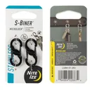 NITE IZE S-BINER MICRO LOCK 2PK BLACK S - Nite Ize