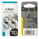 NITE IZE S-BINER MICRO LOCK 2PK SS - Nite Ize