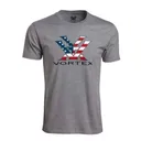 VORTEX Stars and Stripes Short Sleeve T-Shirt Gray Heathr - Vortex